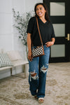 Together We're Unlimited Basic V-Neck Tee in Black