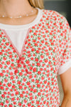 Vivid Memories Relaxed Top in Tomato Red