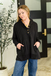 Warm Intentions Henley Pullover in Black
