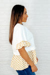 Welcome Me Home Gingham Print Top