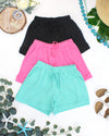 Weslie Waffle Shorts - Black