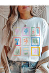 Floral Stamps Graphic Tee