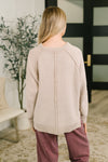 Words Of Wisdom Raglan Sleeve Sweater in Mocha