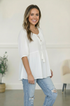 The Bee's Knees Ivory Peplum