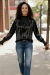 The Satin Scene High Neck Blouse