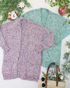 Carly Confetti Dot Cardigan - Lavender