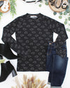 Blair Long Sleeve Top - Midnight Ghosts