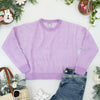 Josie Cozy Crew Sweater - Lavender