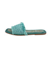 Juana Woven Sandals in Aqua Blue