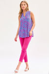 Dear Scarlett Lizzy Tank Top in Pink/Aqua