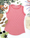 Morgan Micro Striped Tank - Red