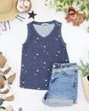 Noelle Tank - Navy Liberty Stars