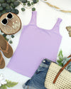 Rachel Ribbed Tank -  Lavender
