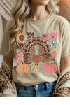 Floral Turkey Graphic Tee