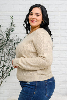  Chai Latte V-Neck Sweater in Oatmeal