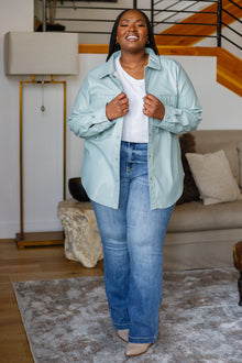  Endlessly Longing Faux Leather Shacket