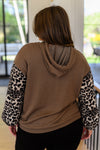 Here And There Leopard Print Hoodie