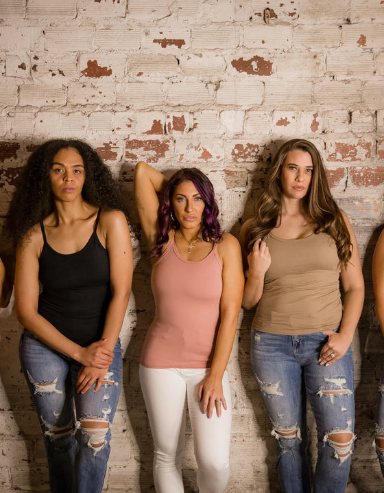 Spaghetti Strap Brami Tank in Black (RTS)