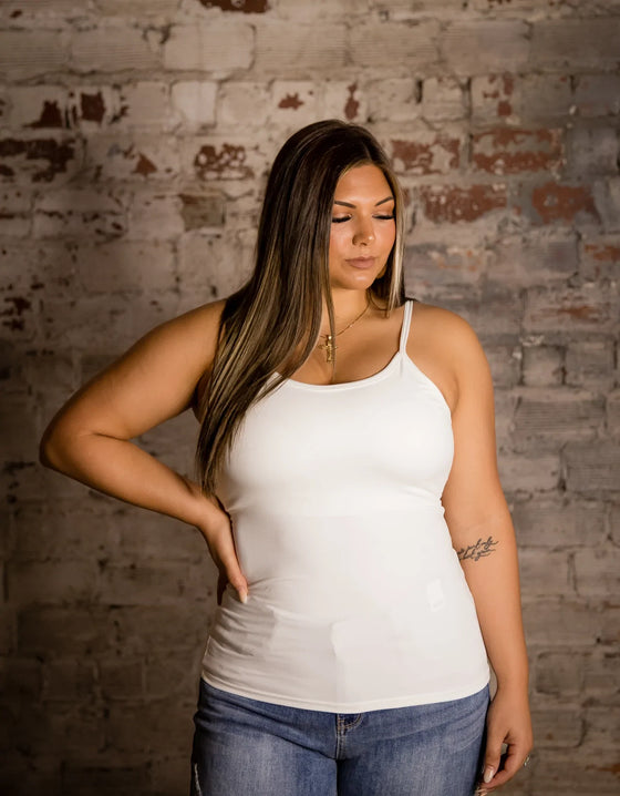 Spaghetti Strap Brami Tank in Black (RTS)