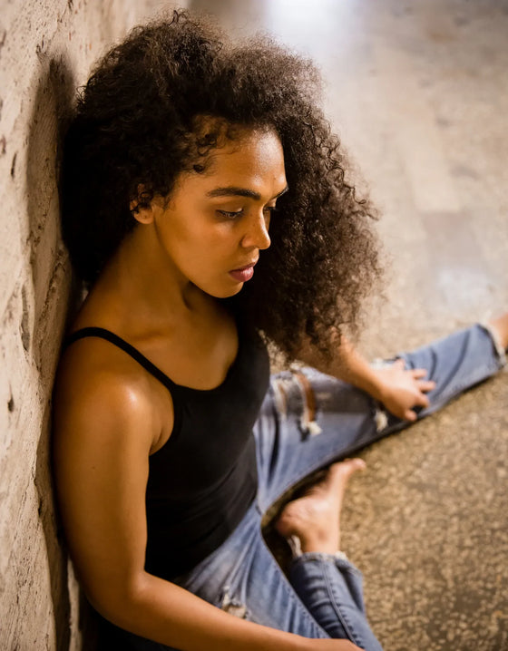 Spaghetti Strap Brami Tank in Black (RTS)