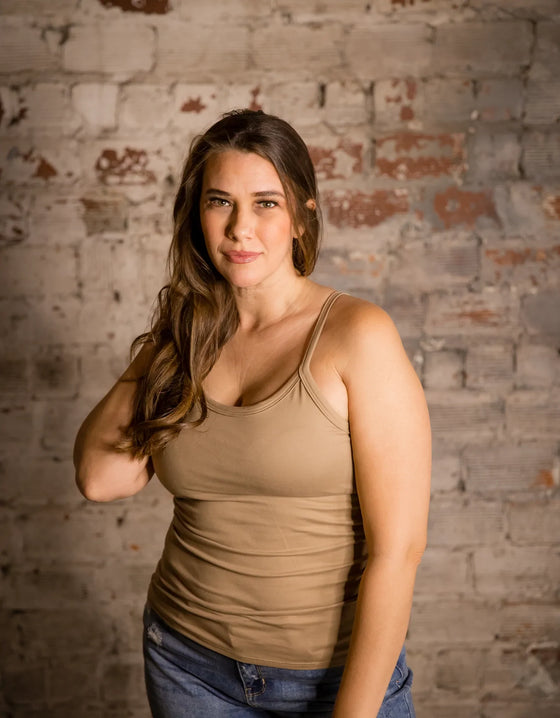 Spaghetti Strap Brami Tank in Black (RTS)