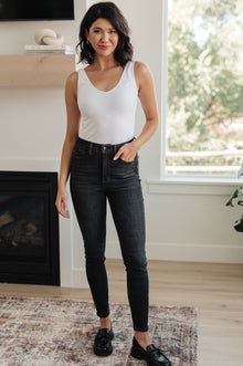  Octavia High Rise Control Top Skinny Jeans in Washed Black