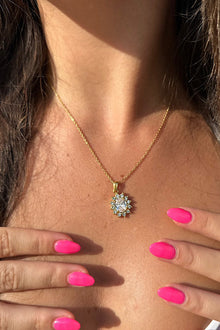  Natural Elements White Sunburst Necklace